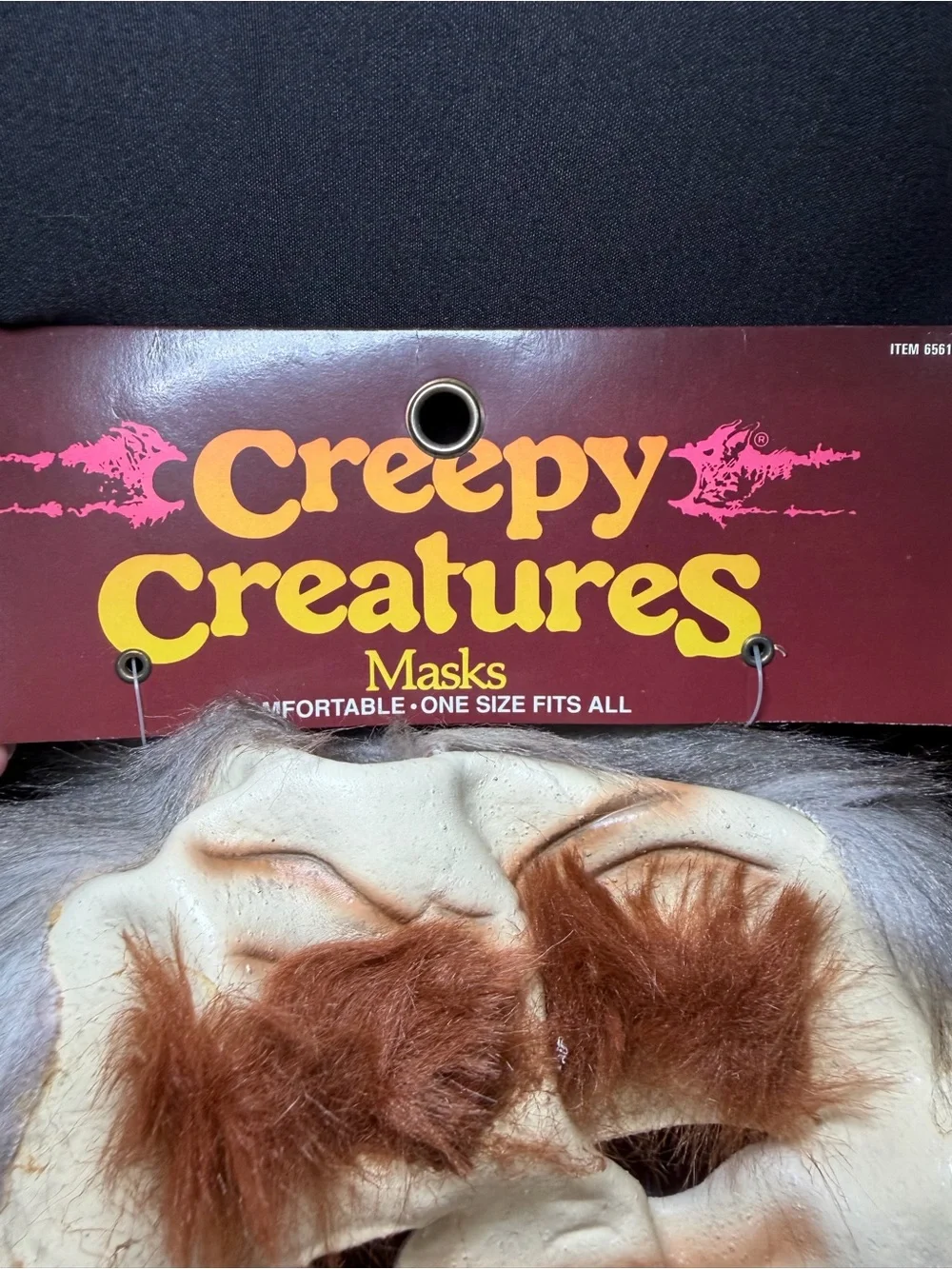 Vintage Halloween Grey Werewolf Mask 1995